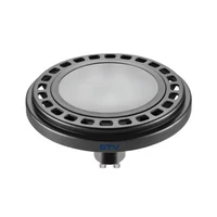 GTV LD-ES11101-40 LED izzó, AR111/ES111, 12W, 12xPOWER LED, GU10, 850 lm, AC220-240V, 50-60Hz, sugárzási szög 120°, 104 mA, semleges fehér, fekete ház, tejszerű burkolat, h=65 mm