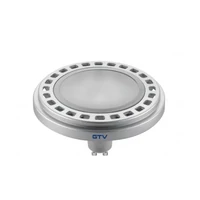 GTV LD-ES11175-40 LED izzó, AR111/ES111, 12W, 12xPOWER LED, GU10, 850 lm, AC220-240V, 50-60Hz, sugárzási szög 120°, 104 mA, semleges fehér, szürke ház, tejszerű burkolat, h=65 mm