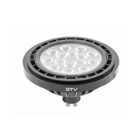 GTV LD-ES111NW13W40-10 LED FÉNYFORRÁS, A-G, AR111/ES111, 4000K, GU10, 12,5W, AC220-240V, 40°, 1250lm, 109mA, fekete