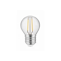 GTV LD-G45FL2E-30 LED fényforrás FILAMENT,3000K,G45,E27,2W,AC220-240V/50-60Hz,RA>80,360°,200lm,PF>0,4,22mA