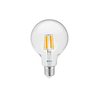 GTV LD-G95FL8-30 LED izzószál 8W, E27, G95, meleg fehér, AC220-240V/ 50-60Hz, RA>80, sugárzási szög 360°, 810lm, 70mA