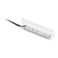 GTV LD-KLPNB-00N Műanyag klip kék üvegpolchoz 8mm, 0,24W/12V, 3 LED, 2m kábel mini erősítővel