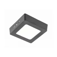 GTV LD-MAN07W-CBP-10 MATIS PLUS LED lámpatest, mélysugárzó, 7W, fekete, 3000K, 560lm, AC220-240V, felületre szerelhető, IP20, 120°