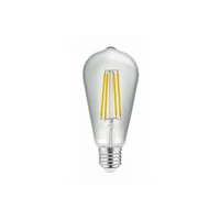 GTV LD-ST64FL4-40 LED lámpa, FILAMENT, ST64, 4000K, E27, 6W, 600Im, AC220-240V/ 50-60Hz, RA>80, 360°