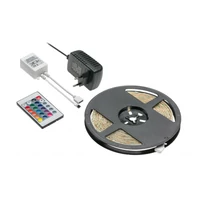 GTV LD-ZL5RGB150-00 RGB LED készlet 5m 150LED 25W, IR vezérlő 24 gombos, tápegység 12V25W, IP20