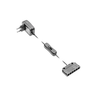 GTV LD-ZWND6W-10 Led tápegység max. 6W, bemenet 220-240V AC/kimenet 12V DC, kapcsolóval és elosztóval