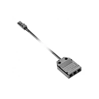GTV LZ-AKZ312-10N Csatlakozó LED világításhoz, elosztó fekete 3 aljzat 2 m AWG24 kábellel és mini amp m csatlakozóval
