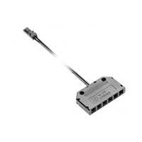 GTV LZ-AKZ612-10N Csatlakozó LED világításhoz, elosztó fekete 6 aljzat 2 m AWG24 kábellel és mini amp m csatlakozóval