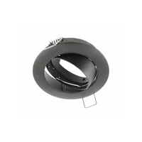 GTV OP-PRAN5-00 PORTO-K mennyezeti spotlámpa, IP20, kerek, fekete, állítható szögű, TYPE 5515