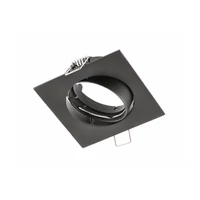 GTV OP-PRAN6-00 PORTO-K mennyezeti spotlámpa, IP20, négyzet, fekete, állítható szög, DT10 TÍPUS