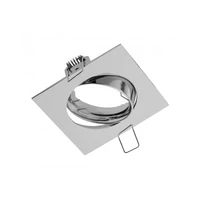 GTV OP-PRAN6-01 PORTO-K mennyezeti spot lámpatest, IP20, négyzet alakú, krómozott, szögben állítható, DT10 TÍPUS