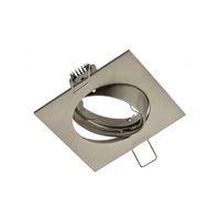 GTV OP-PRAN6-02 PORTO-K mennyezeti spot lámpatest, IP20, négyzet alakú, inox, szögben állítható, DT10 TÍPUS