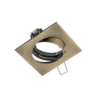 GTV OP-PRAN6-30 PORTO-K mennyezeti spot lámpatest, IP20, négyzet alakú, patinás, szögben állítható, DT10 TÍPUS