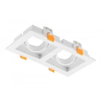 GTV OP-RUBIOKW2-10 Mennyezeti spotlámpa RUBIO, 187x102mm, IP20, négyzet alakú, dupla, fehér