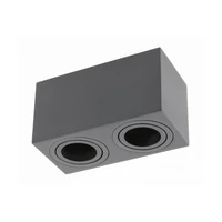 GTV OS-AV80160KW2-00 Mennyezeti lámpatest AVEIRO DUO, alumínium, 160x80x85mm, IP20, max 20W*2, négyzet, fekete