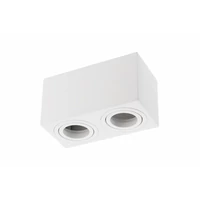 GTV OS-AV80160KW2-10 Mennyezeti lámpatest AVEIRO DUO, alumínium, 160x80x85mm, IP20, max 20W*2, négyzet, fehér