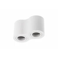 GTV OS-AV80160OK2-10 Mennyezeti lámpatest AVEIRO DUO, alumínium, 160x80x85mm, IP20, max 20W*2, kerek, fehér