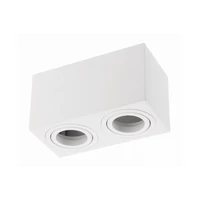 GTV OS-AVB80160KW2-00 Mennyezeti lámpatest AVEIRO DUO BIS, alumínium, 160x80x85mm, IP20, max 20W*2, négyzet alakú, fekete