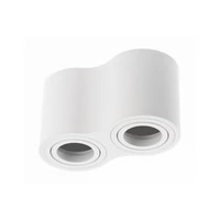 GTV OS-AVB80160OK2-10 Mennyezeti lámpatest AVEIRO DUO BIS, alumínium, 160x80x90mm, IP20, max 20W*2, kerek, fehér