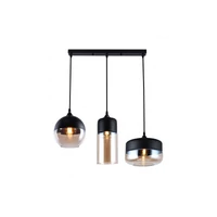 GTV OS-LEND3P-10-DEC Mennyezeti lámpatest LENDER 3P,9270,AC220-240V,50/60Hz,1*E27,IP20,hármas,fekete