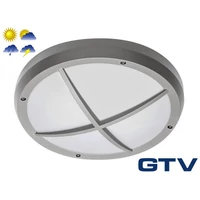 GTV OS-PSLX2E27-80 Mennyezeti lámpatest SILVER-X, max. 2x20W, E27, AC220-240V, 50/60Hz, sugárzási szög 360°, IP65, tejszerű diffúzor, szürke