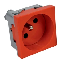 Kopos QP 45X45 C BB QUADRO 2P+f  PIN dugalj piros + gyerekvéd.