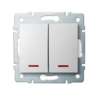 KANLUX 25070 LOGI 02-1023-102 feh, Jelzőf.dupla ny.kapcsoló