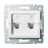KANLUX 25107 LOGI 02-1380-002 feh, Dupla telefon csatl.aljzat