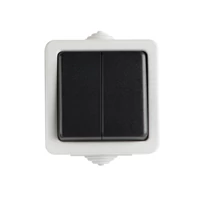 KANLUX 25352 TEKNO 05-1028-143 fek, Kettős váltókapcsoló IP54