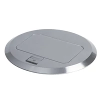 KANLUX 28311 BIURO+ 04-0042-100 padlódoboz, POP-UP fém kerek 1+1/2xM45