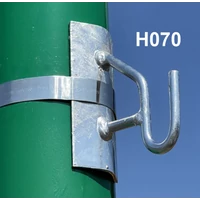 METZ Lengőhorog köroszlopra, tűzihorganyzott acél, H070