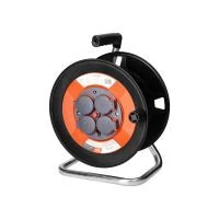 VIRONE CR-5 Fröccsenő víz ellen védett üres kábeldob IP44 4x2P+F 16A 230V, H05VV-F 3x1,5mm², 50m