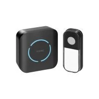 VIRONE DB-9/B FUDU DC, vezeték nélküli, elemes kapucsengő, tanulórendszerrel, 36 hanggal, 180 m, fekete