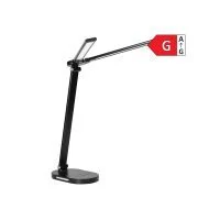 VIRONE DL-17/B ERGO LED, asztali lámpa USB töltővel, 8W, 400lm, 3000-4000-6000K, változtatható fényszín, fényerő-szabályozó funkció, fekete