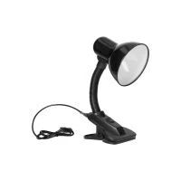 VIRONE DL-3/B LATSA, asztali lámpa csiptetővel, 40W, E27, acél + műanyag, fekete