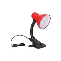 VIRONE DL-3/R LATSA, asztali lámpa csiptetővel, 40W, E27, acél + műanyag, piros