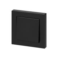 VIRONE FMS-100/B Süllyesztett egypólusú kapcsoló, Malta 10A, 250V, WP-1M, matt fekete