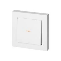 VIRONE FMS-100/P/W Süllyesztett, egypólusú kapcsoló megvilágítással, Malta 10A, 250V, WP-1M/S, fehér