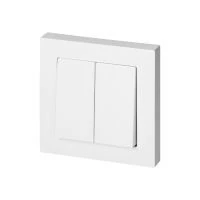 VIRONE FMS-101/W Süllyesztett kétgombos kapcsoló Malta 10A, 250V, WP-2M, fehér