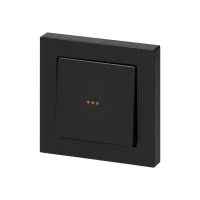 VIRONE FMS-102/P/B Süllyesztett háromállású kapcsoló megvilágítással Malta 10A, 250V, WP-5M/S, matt fekete