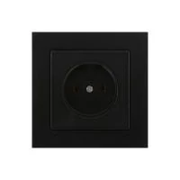 VIRONE FMS-105/2P/B Süllyesztett, egyes csatlakozóaljzat 2P Malta 16A, 250V, PT-15M, matt fekete