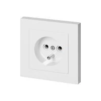 VIRONE FMS-105/W Süllyesztett, egyes csatlakozóaljzat 2P+F Malta 16A, 250V, PT-16M, fehér