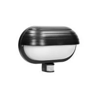 VIRONE LF-1/B MUSAM kerti lámpa, fekete, 180°-os mozgásérzékelővel és ernyővel, 1x60W, E27, IP44, műanyag