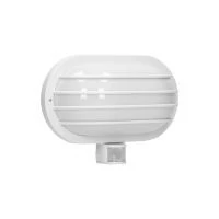 VIRONE LF-2/W LASO kerti lámpa, fehér, 180°-os mozgásérzékelővel, 1x60W, E27, IP44, műanyag