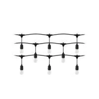 VIRONE LG-3/15M/E27/3 Világító füzér - 15 m hosszú, IP44, fekete + 15 LED izzó 1W E27, 3000K + 1 ingyenes izzó