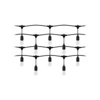 VIRONE LG-3/20M/E27/3 Világító füzér - 20 m hosszú, IP44, fekete + 20 LED izzó 1W E27, 3000K + 1 ingyenes izzó