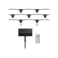 VIRONE LG-4/15M/E27/3 Napelemes világító girland - 15 m hosszú + 15 LED izzó 0,1 W E27, 3000 K + 1 ingyenes izzó