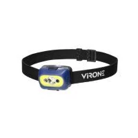 VIRONE LT-13/BL LED COB + LED fejlámpa 3W érintésmentes kapcsolóval és USB töltővel, 1200 mAh akkumulátorral, kék