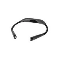 VIRONE LT-15 LED nyakba akasztható zseblámpa Li-po 1000mAh újratölthető akkumulátorral, választható fényszínnel, szürke