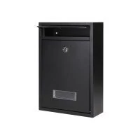 VIRONE MB-3/B Kis BALI postaláda névtáblával, horganyzott acél, fekete